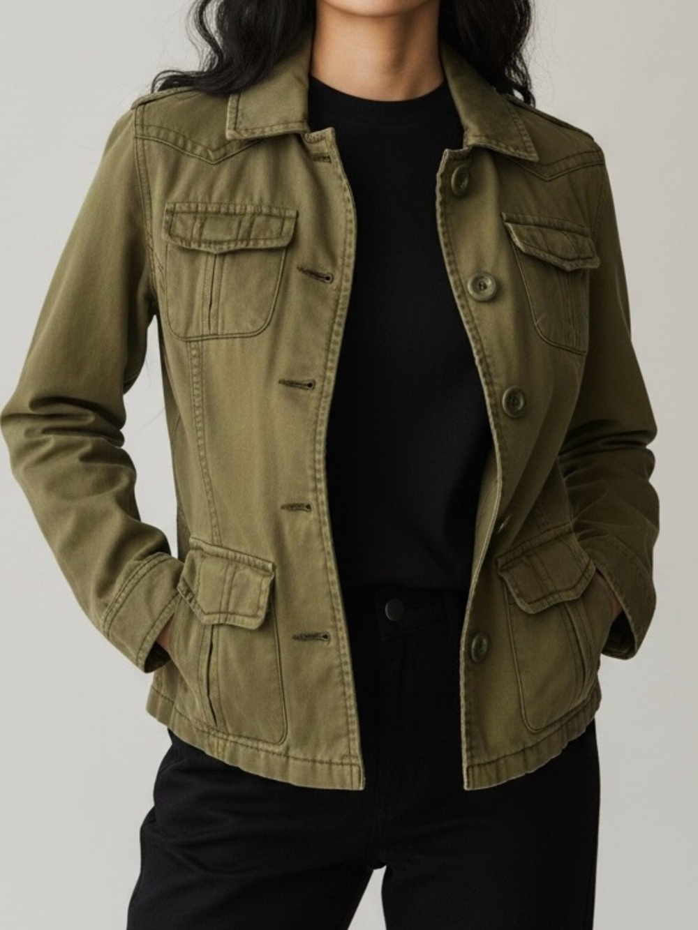 Aeropostale Olive Green Utility Jacket